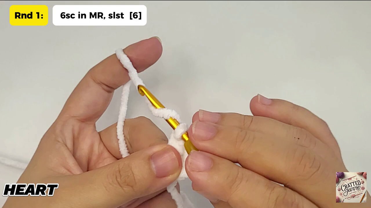 Craft a Heartwarming Christmas Gift: A Step-by-Step Guide to Crocheting a Heart Bear 4 The heart shape beginning to emerge in Round 7, with the yarn forming the distinct curves and point.