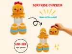 Chicken Amigurumi Crochet Pattern PDF, Surprise Design