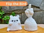 Flip the Bird Crochet Pattern: Polar Bear, Surprise Funny Amigurumi PDF