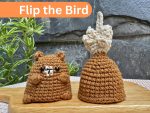 Flip the Bird Crochet Pattern: Teddy Bear, Surprise Funny Amigurumi PDF