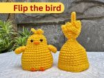 Flip the Bird Crochet Pattern: Chick Funny Amigurumi PDF