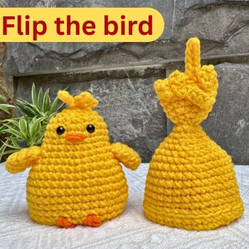Flip the Bird Crochet Pattern: Chick Funny Amigurumi PDF
