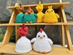 Flip the Bird Crochet Pattern Bundle 3 in 1: Chicken Family Funny Amigurumi PDF