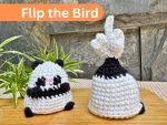 Flip the Bird Crochet Pattern: Panda Bear - Funny Amigurumi PDF